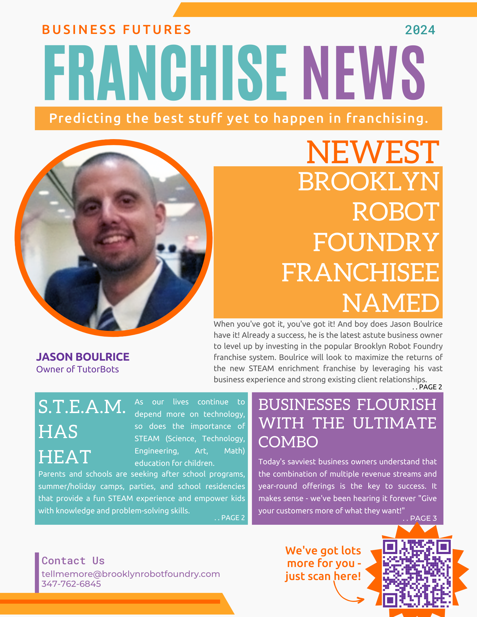 Fictional front page of a newsletter titled 