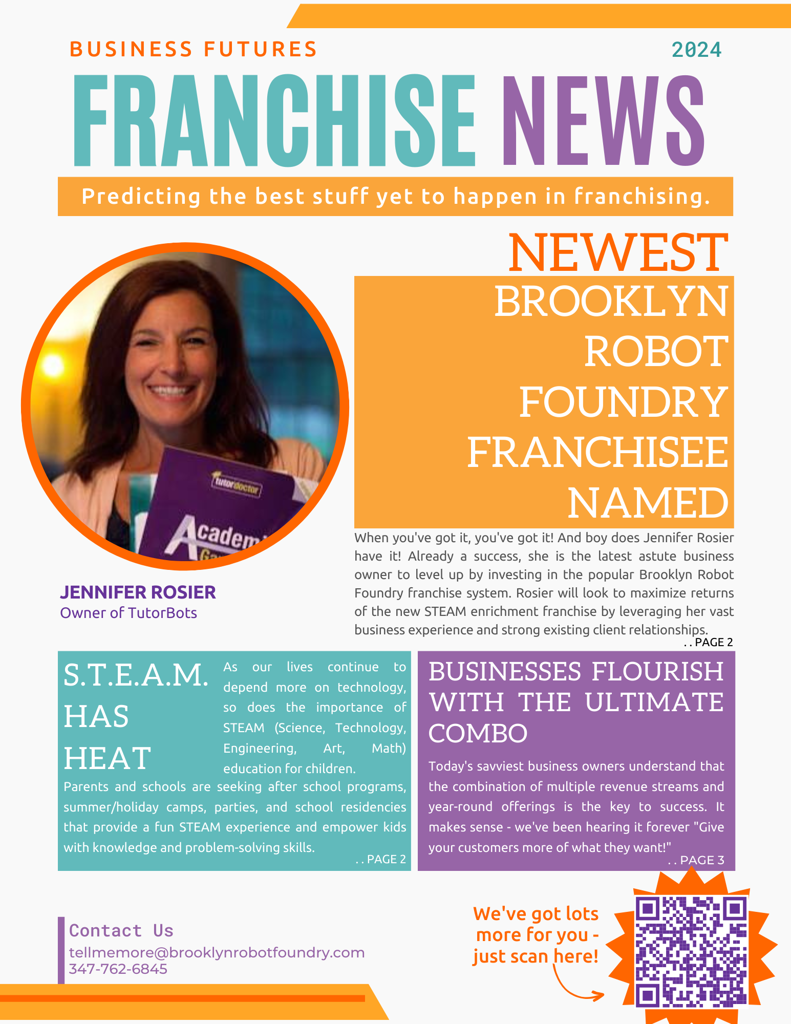 Fictional front page of a newsletter titled 