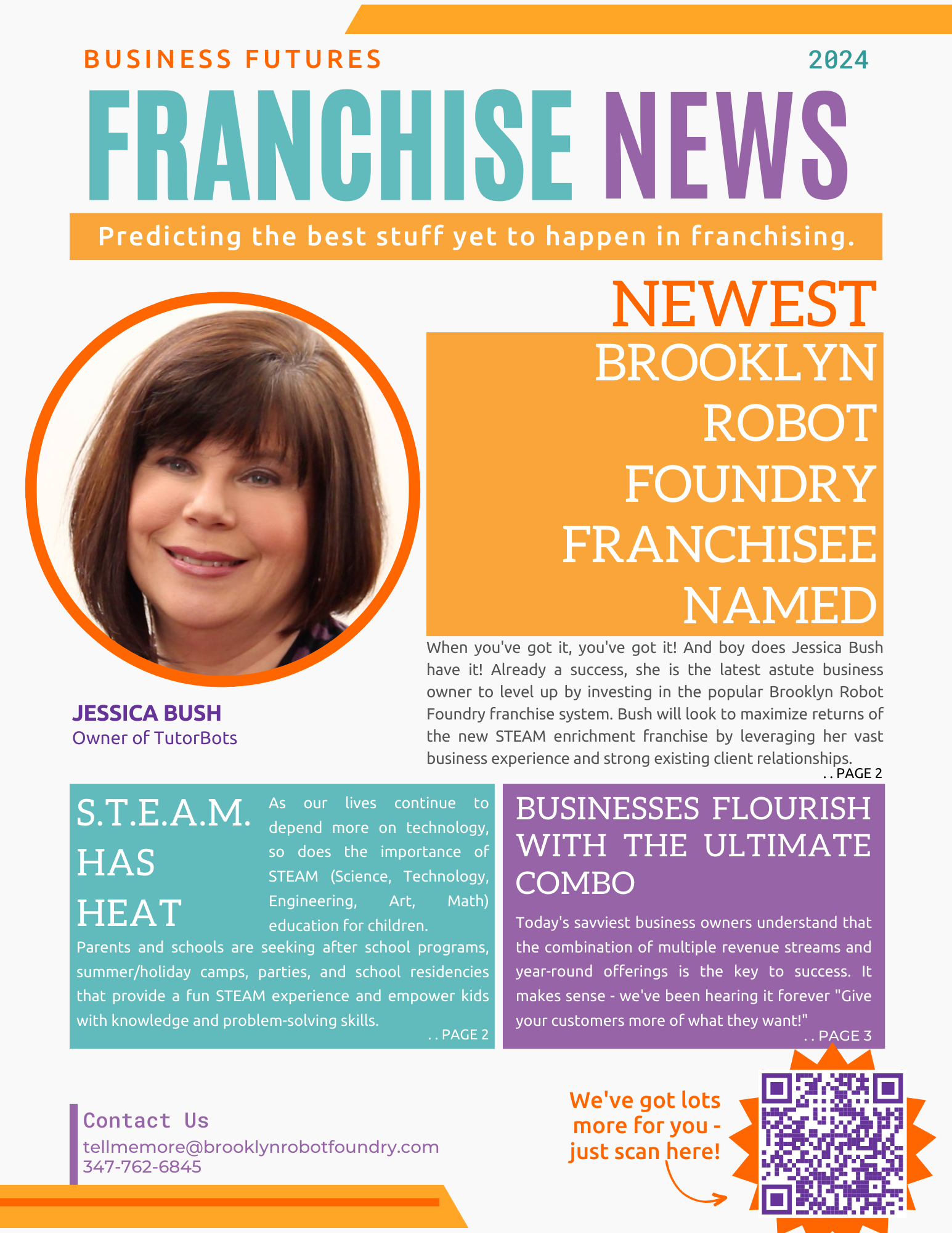 Fictional front page of a newsletter titled 