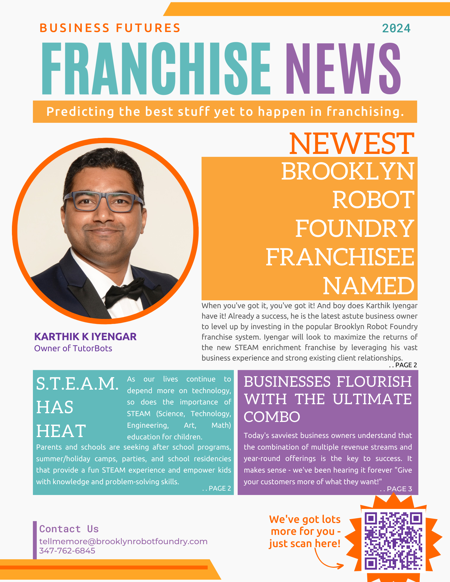 Fictional front page of a newsletter titled 