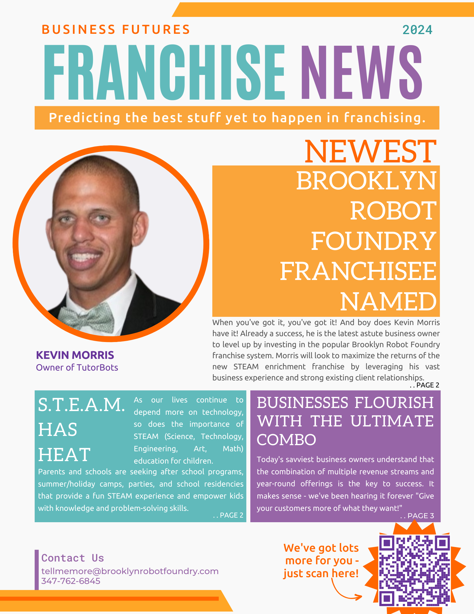 Fictional front page of a newsletter titled 