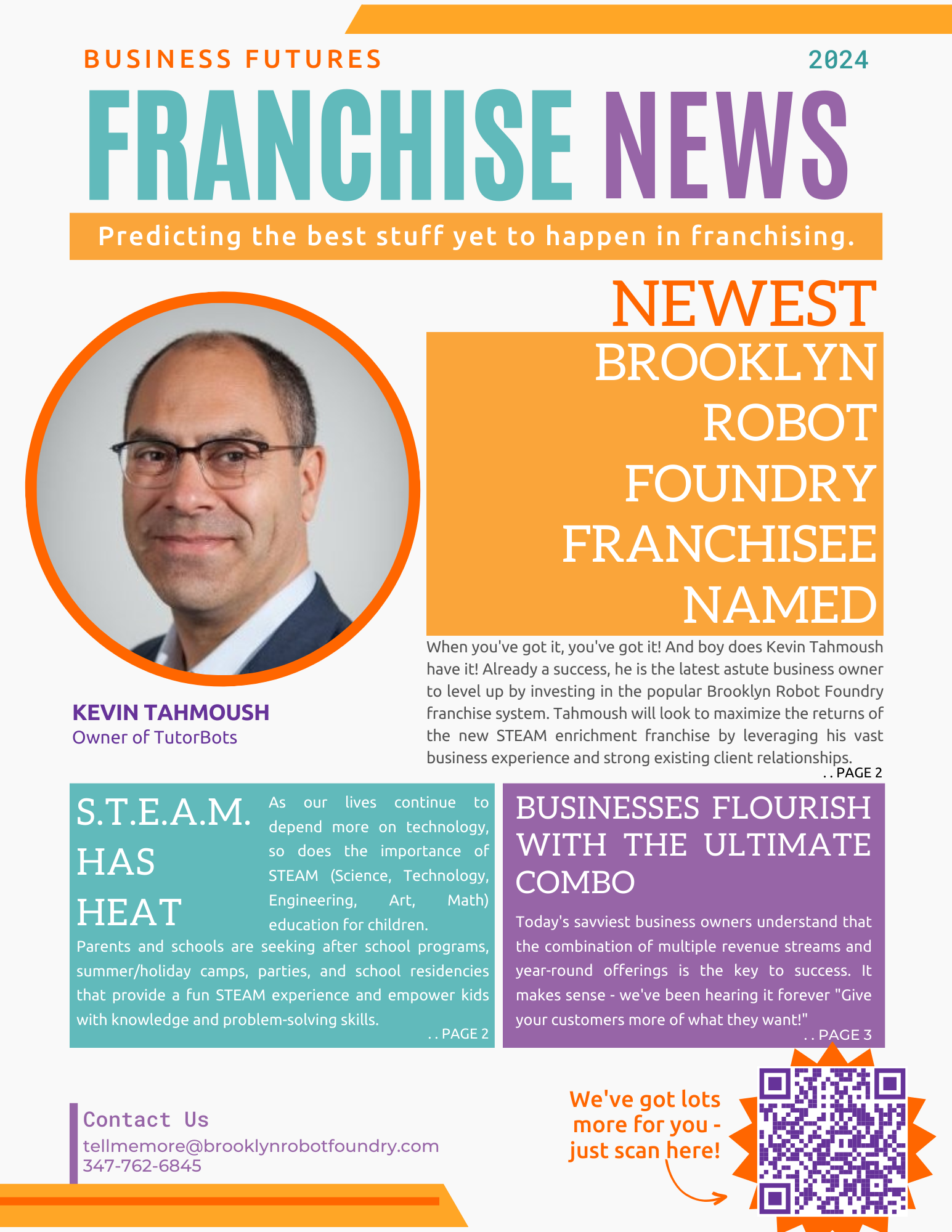Fictional front page of a newsletter titled 