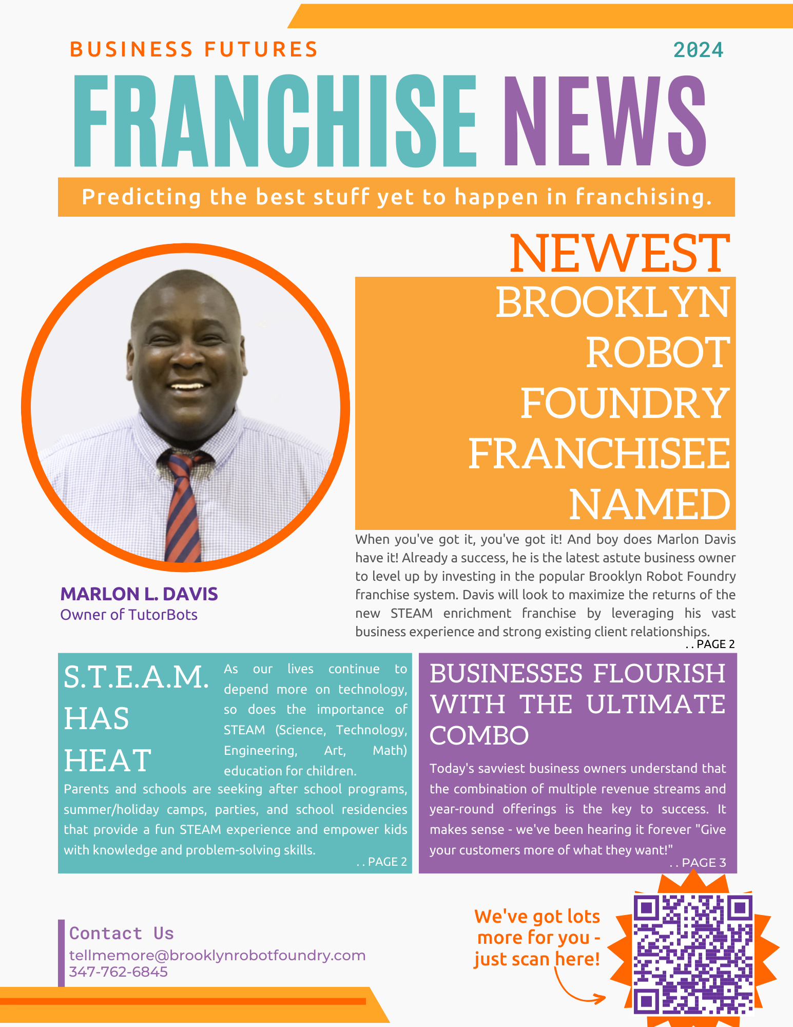Fictional front page of a newsletter titled 