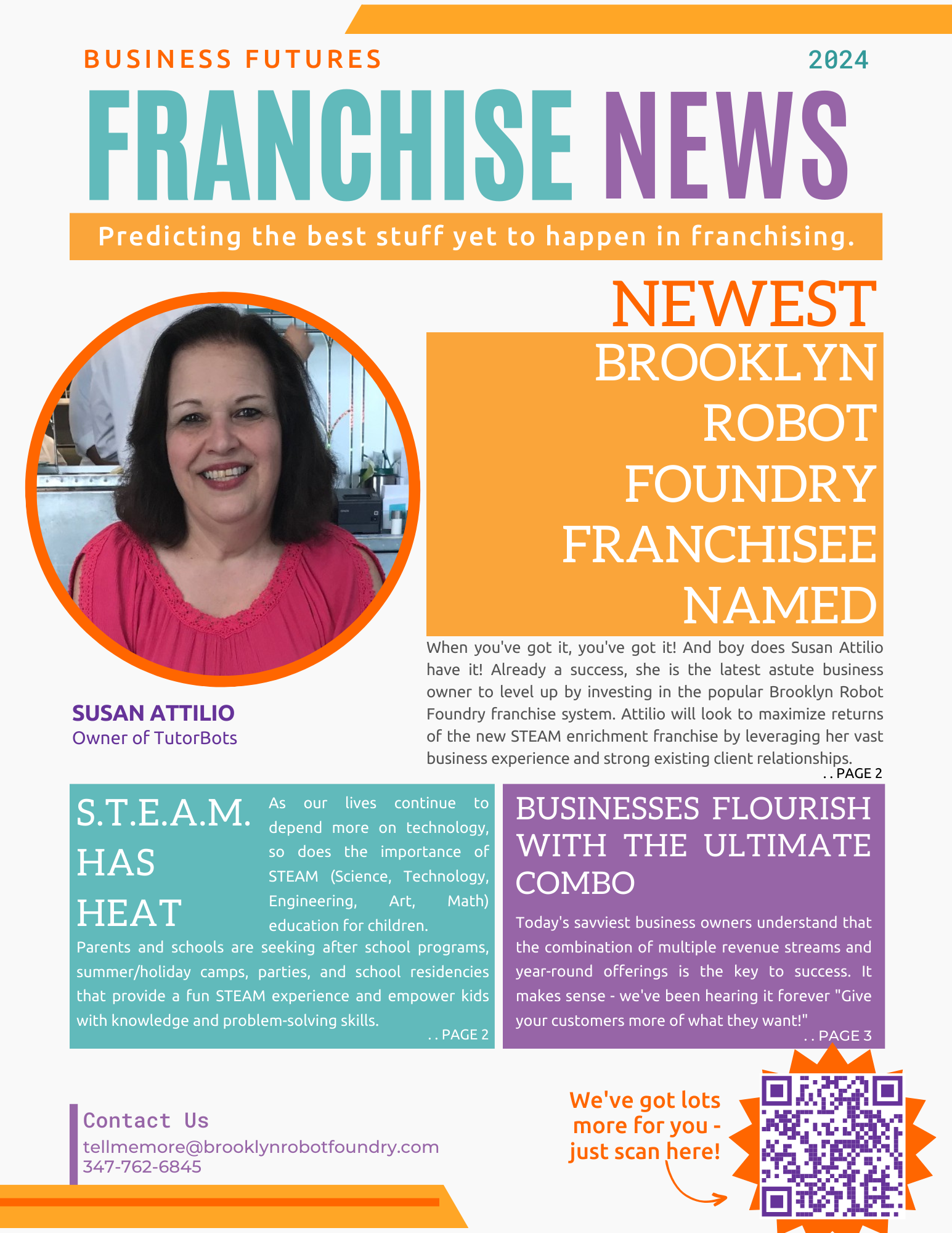 Fictional front page of a newsletter titled 