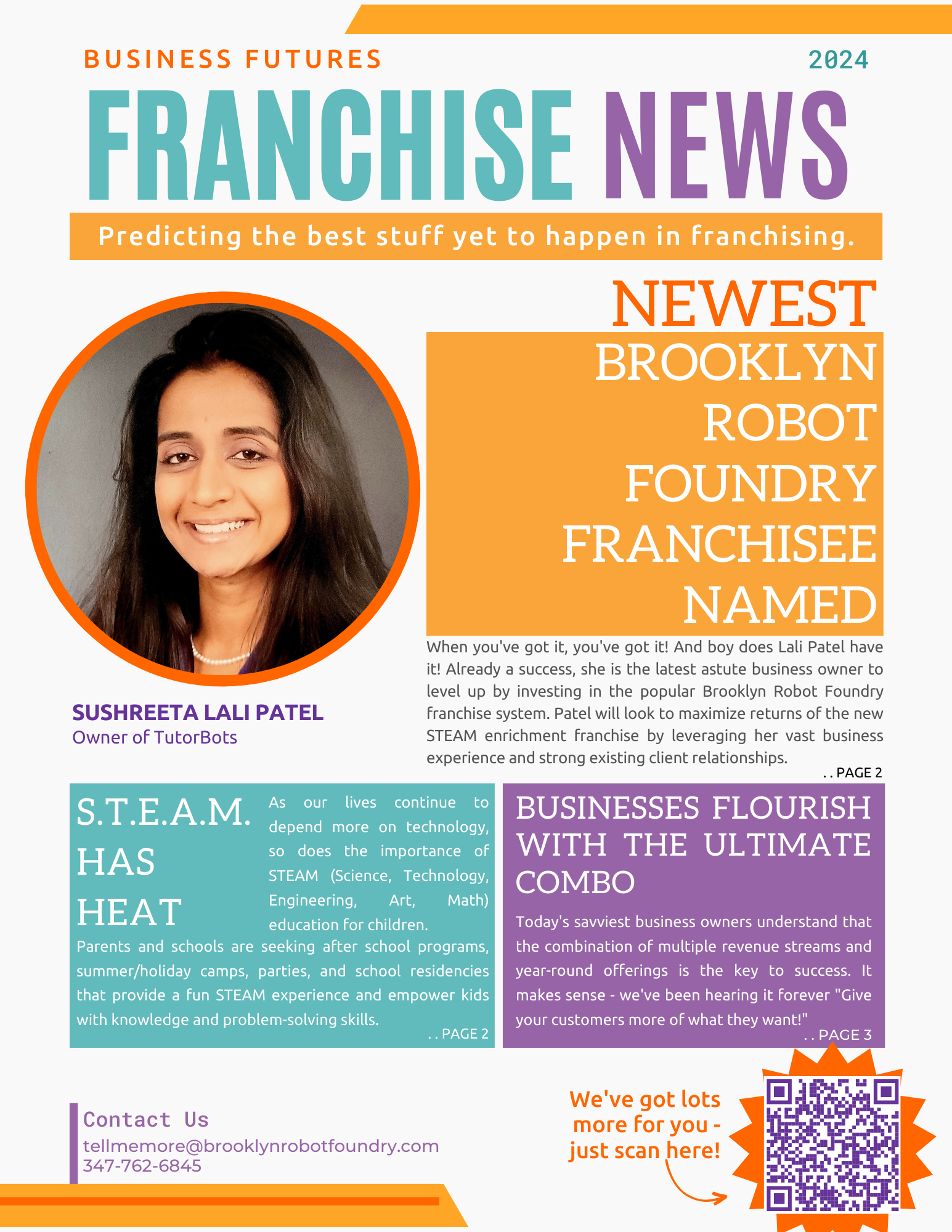 Fictional front page of a newsletter titled 