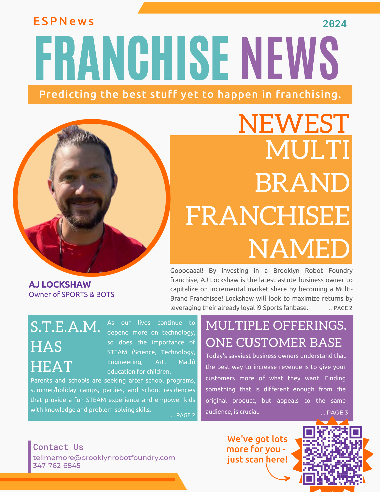 Fictional front page of a newsletter titled 