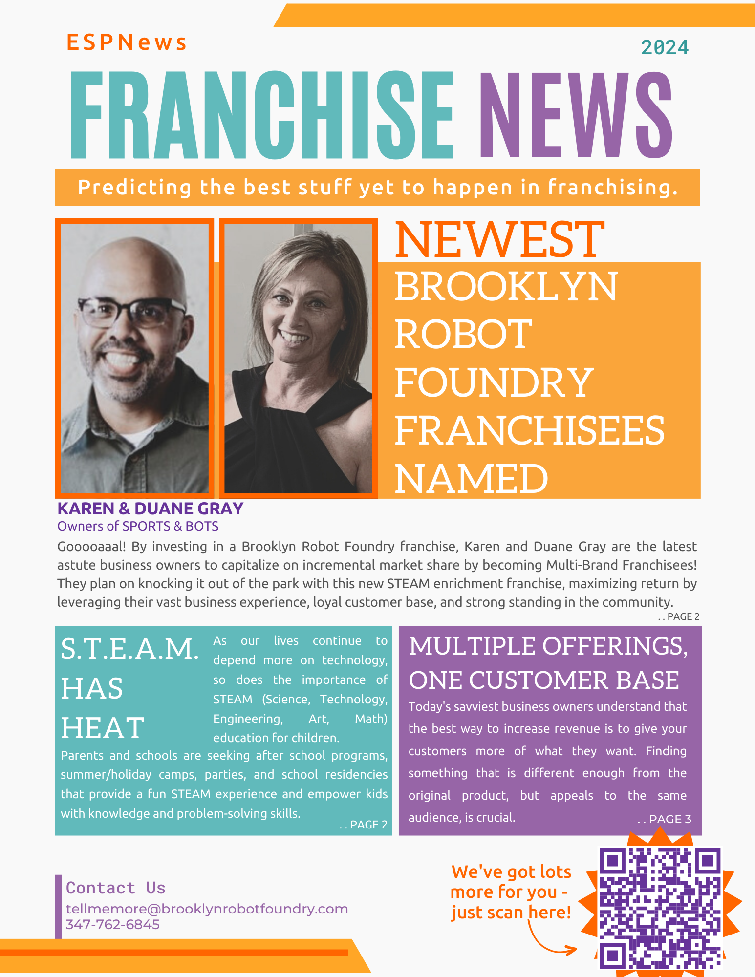 Fictional front page of a newsletter titled 