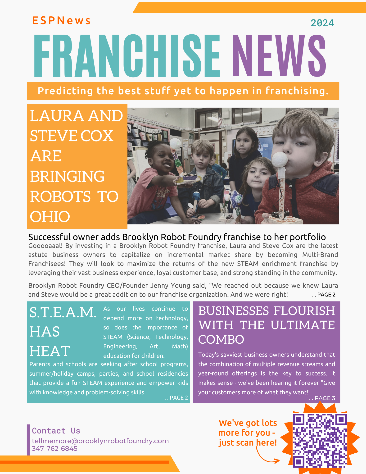 Fictional front page of a newsletter titled 