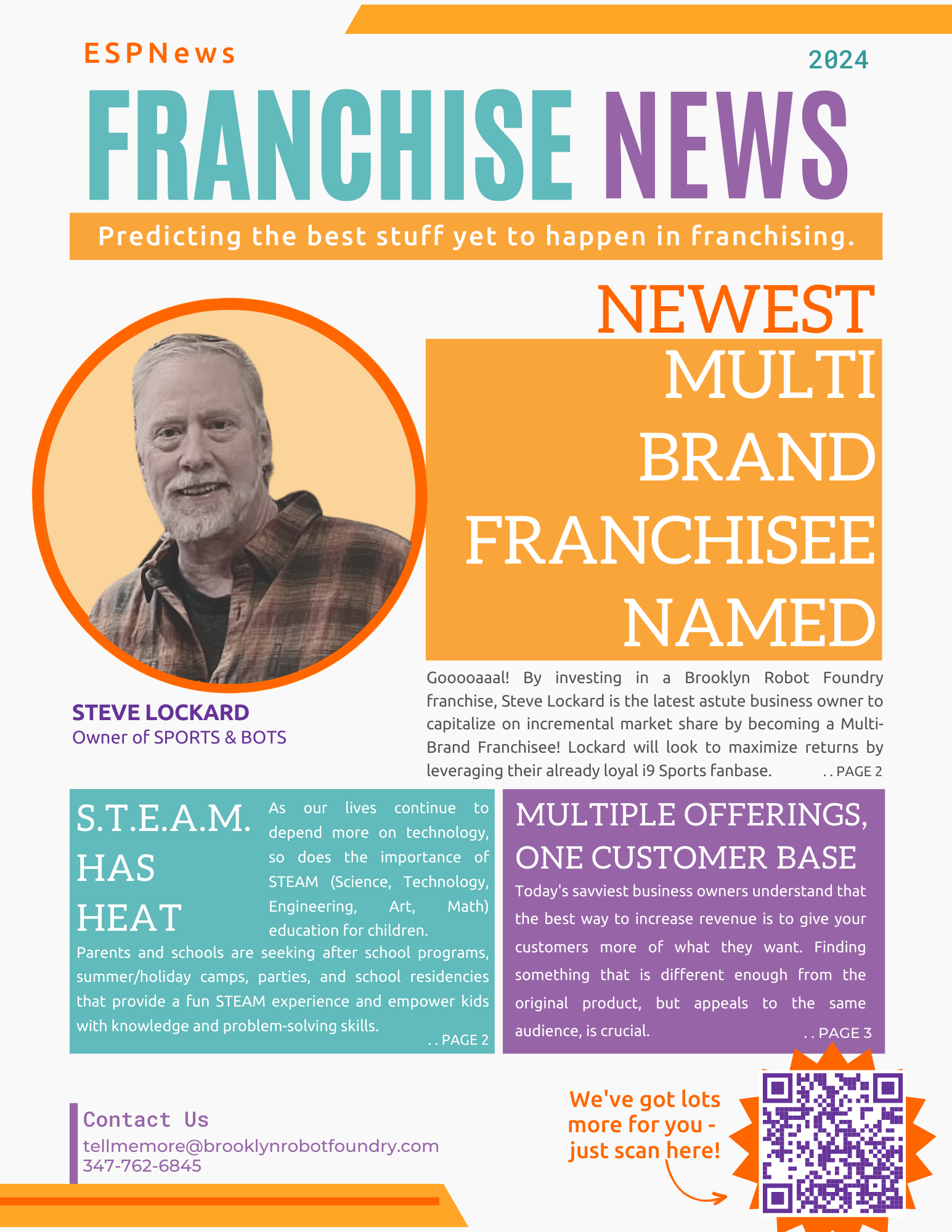 Fictional front page of a newsletter titled 