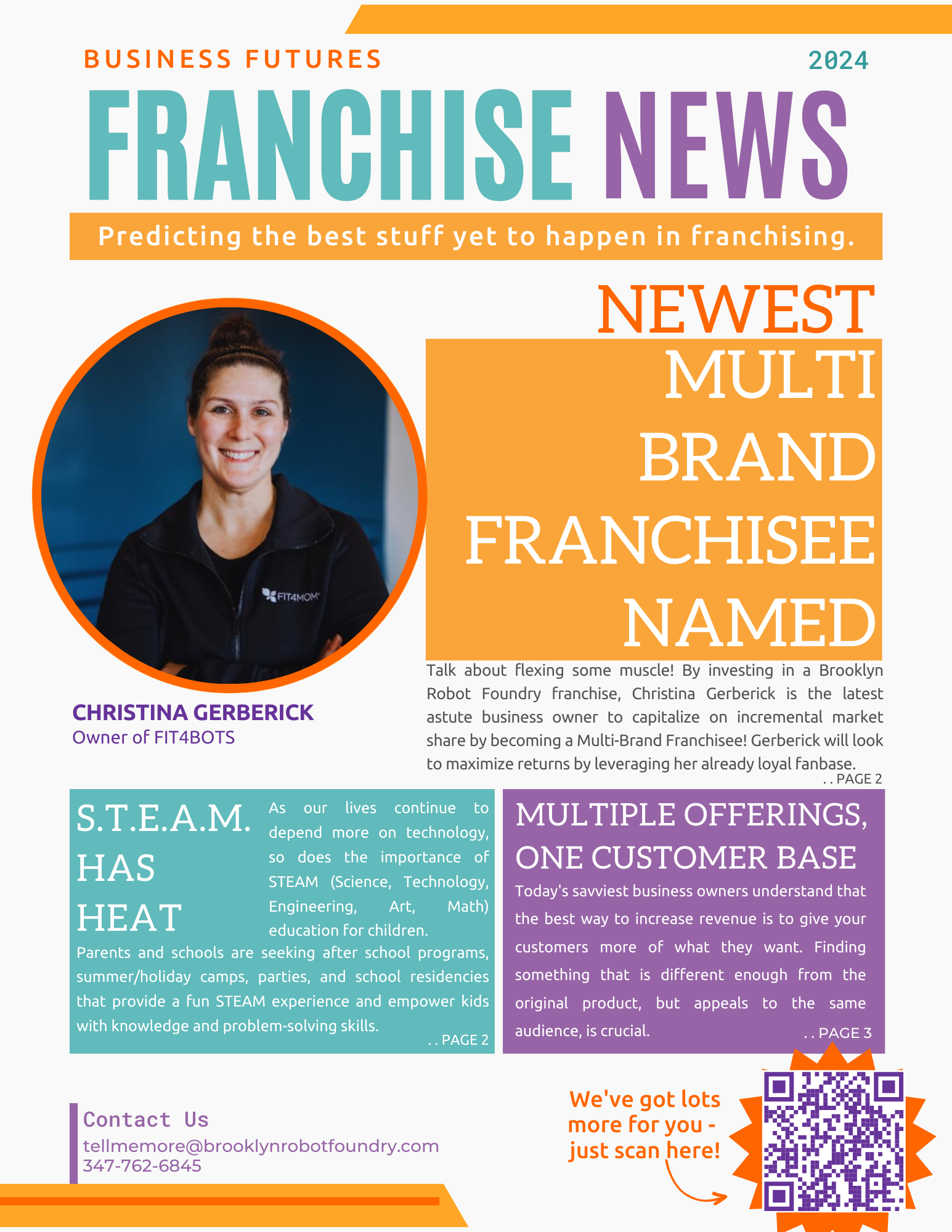 Fictional front page of a newsletter titled 
