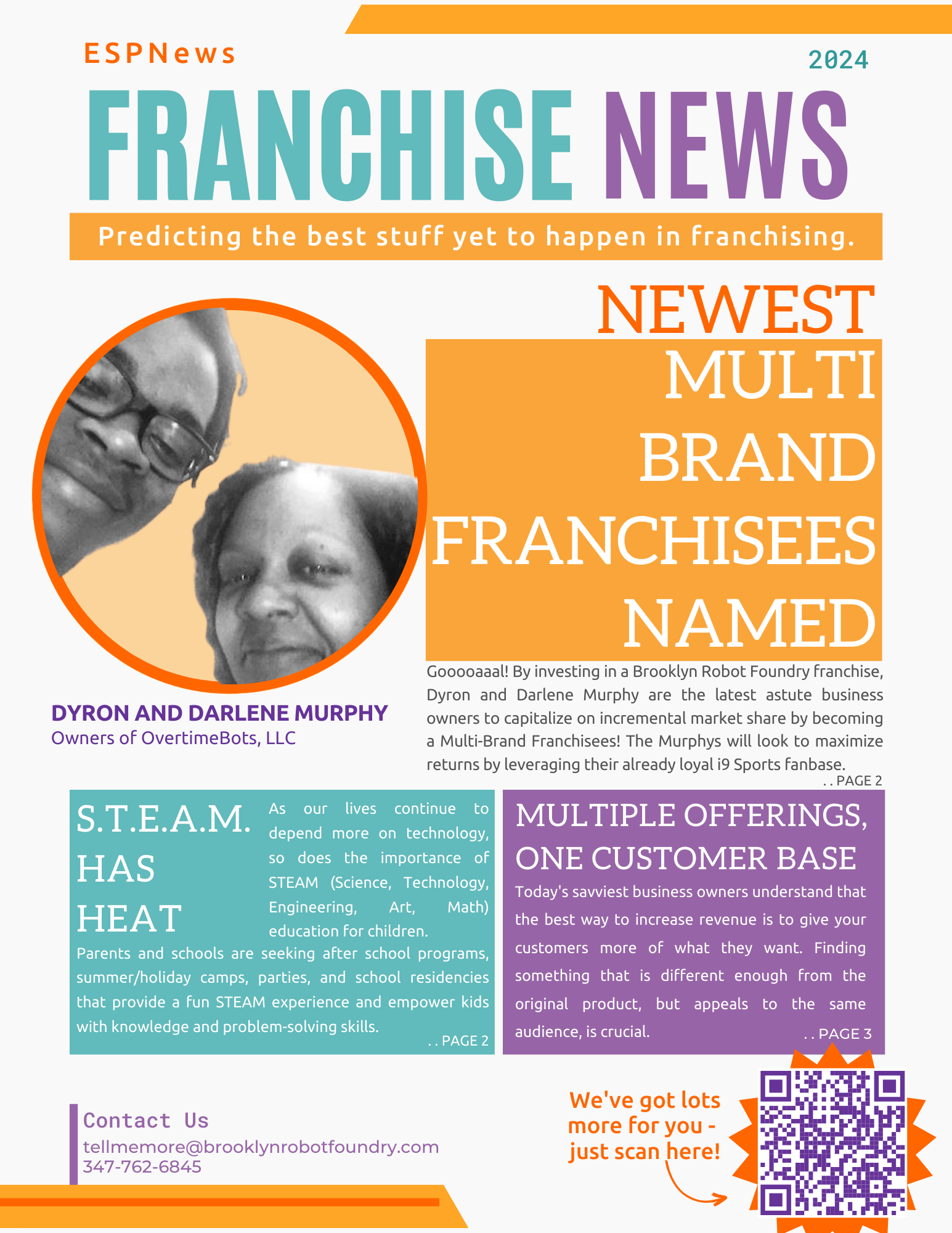 Fictional front page of a newsletter titled 