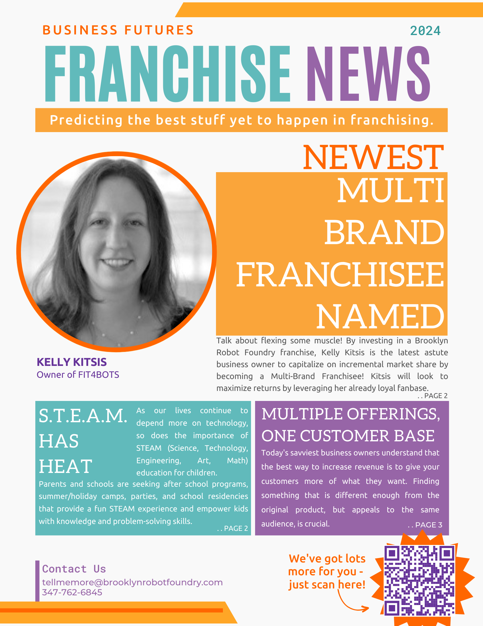 Fictional front page of a newsletter titled 