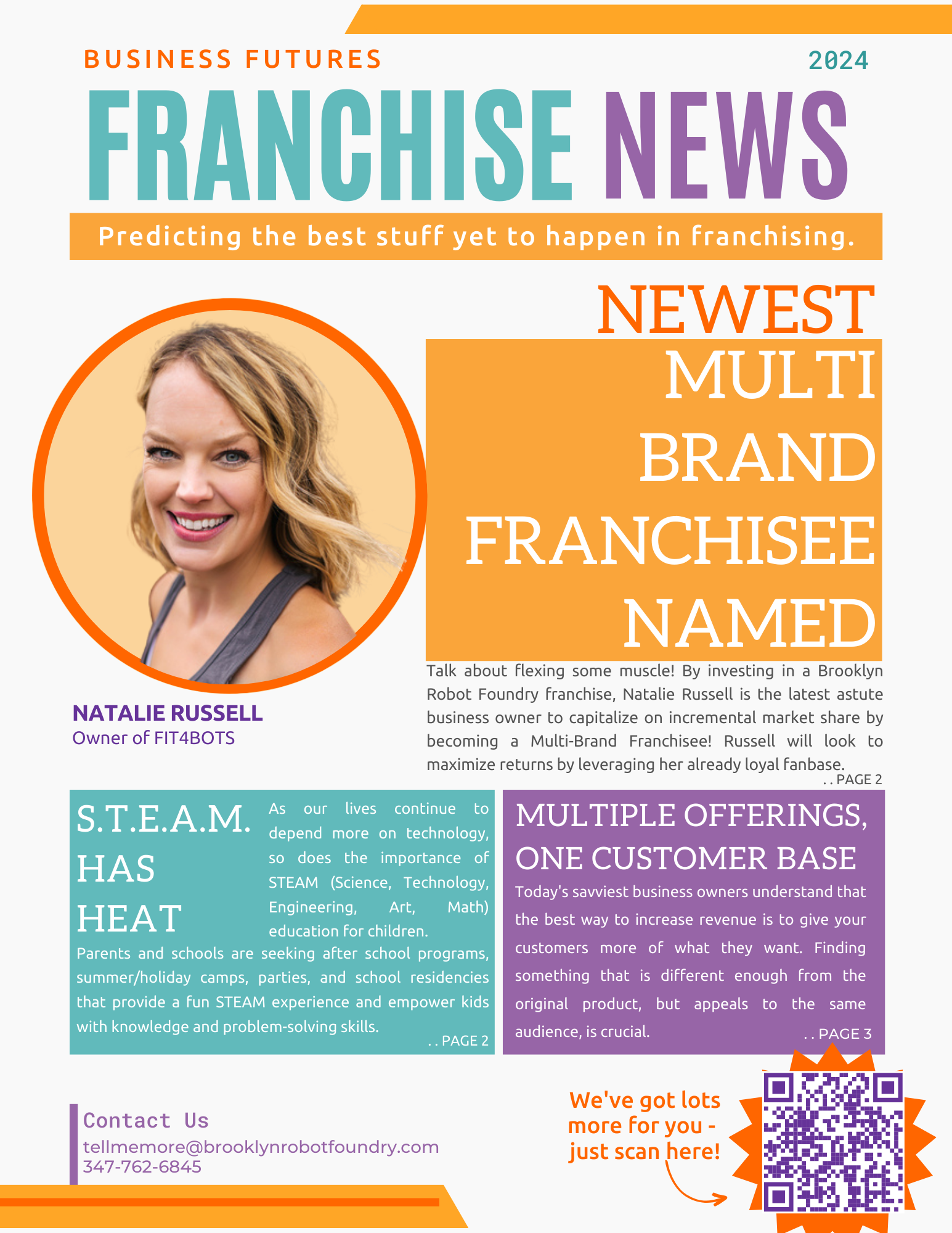 Fictional front page of a newsletter titled 