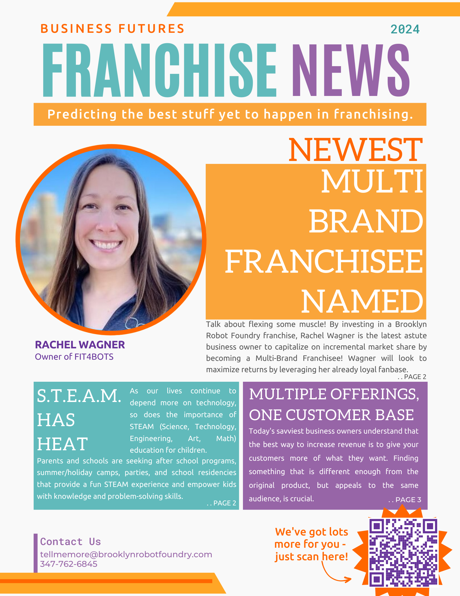 Fictional front page of a newsletter titled 