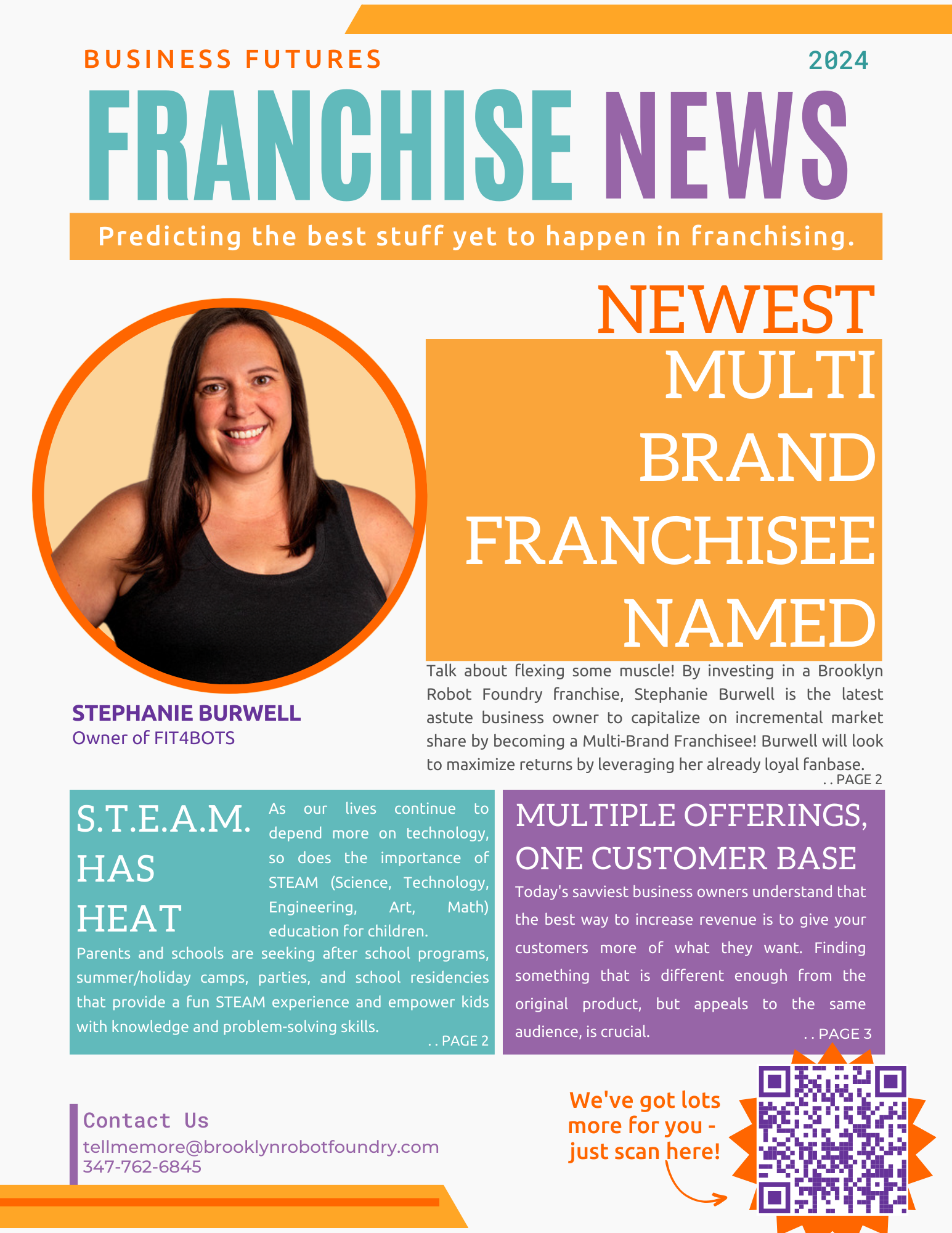 Fictional front page of a newsletter titled 
