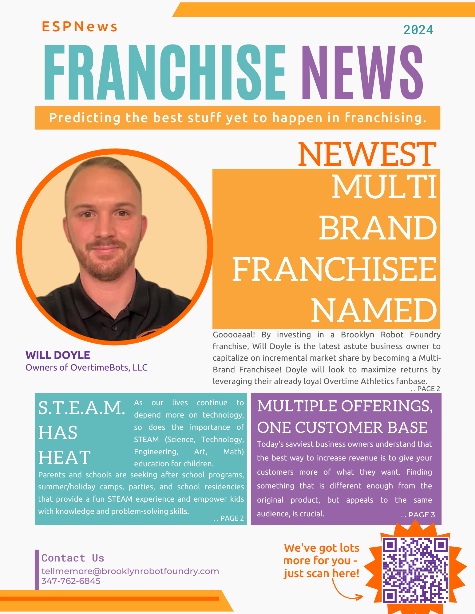 Fictional front page of a newsletter titled 