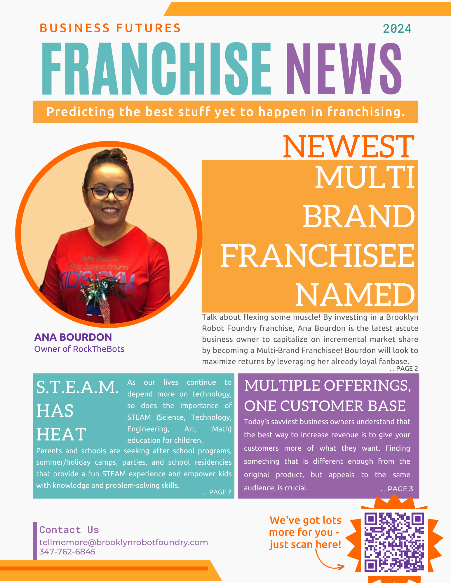 Fictional front page of a newsletter titled 