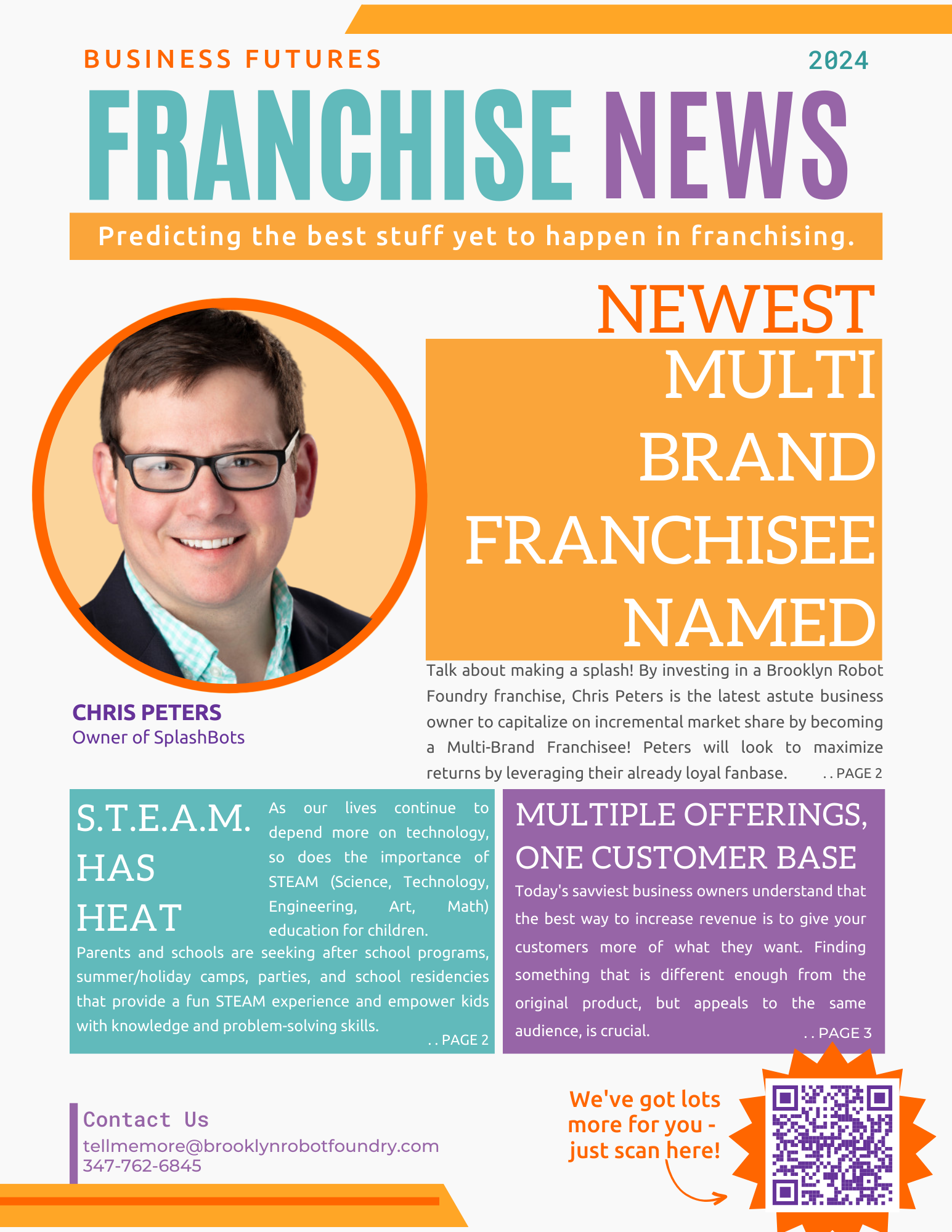 Fictional front page of a newsletter titled 