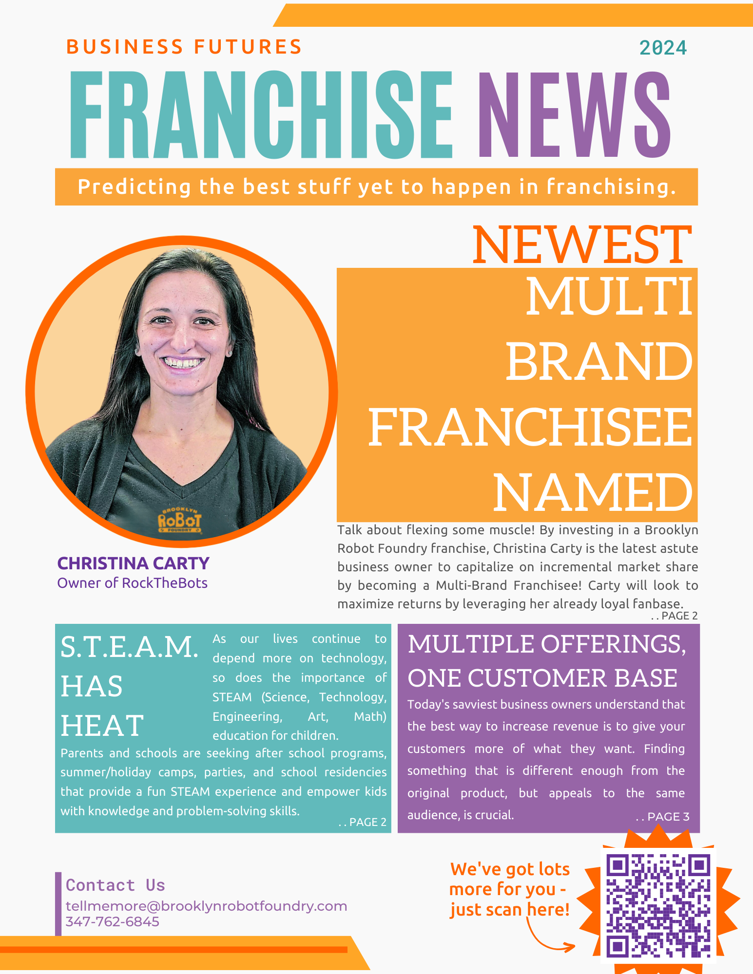 Fictional front page of a newsletter titled 