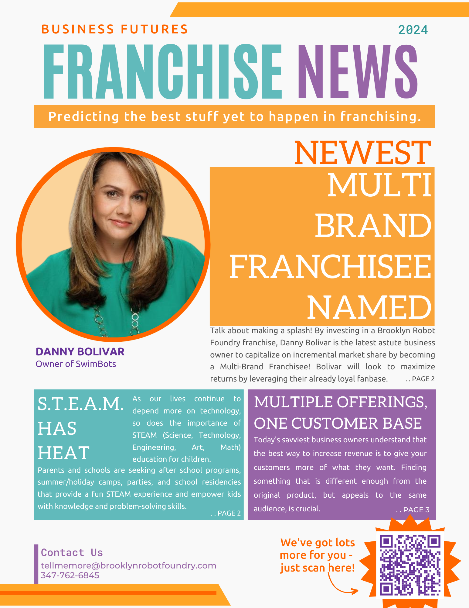 Fictional front page of a newsletter titled 