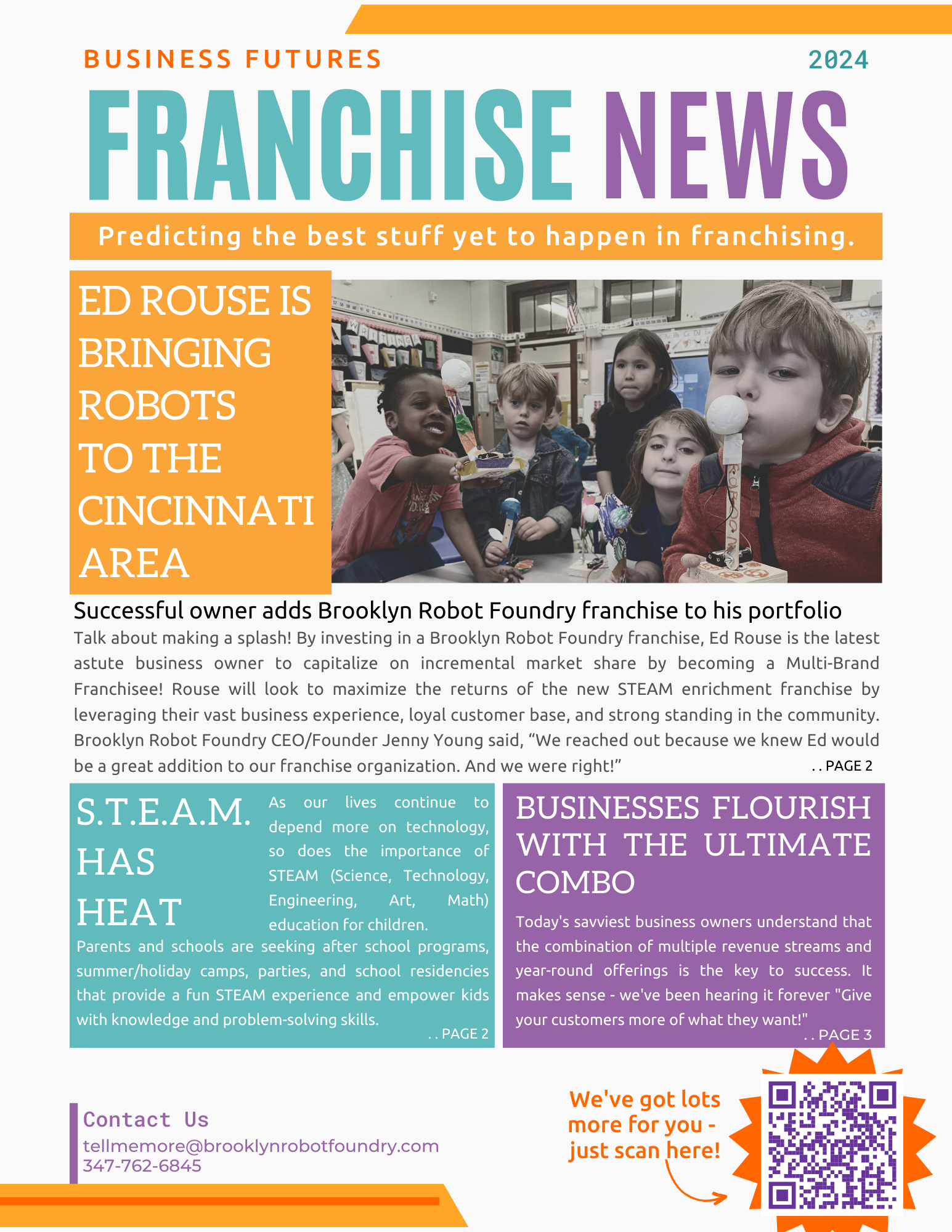 Fictional front page of a newsletter titled 