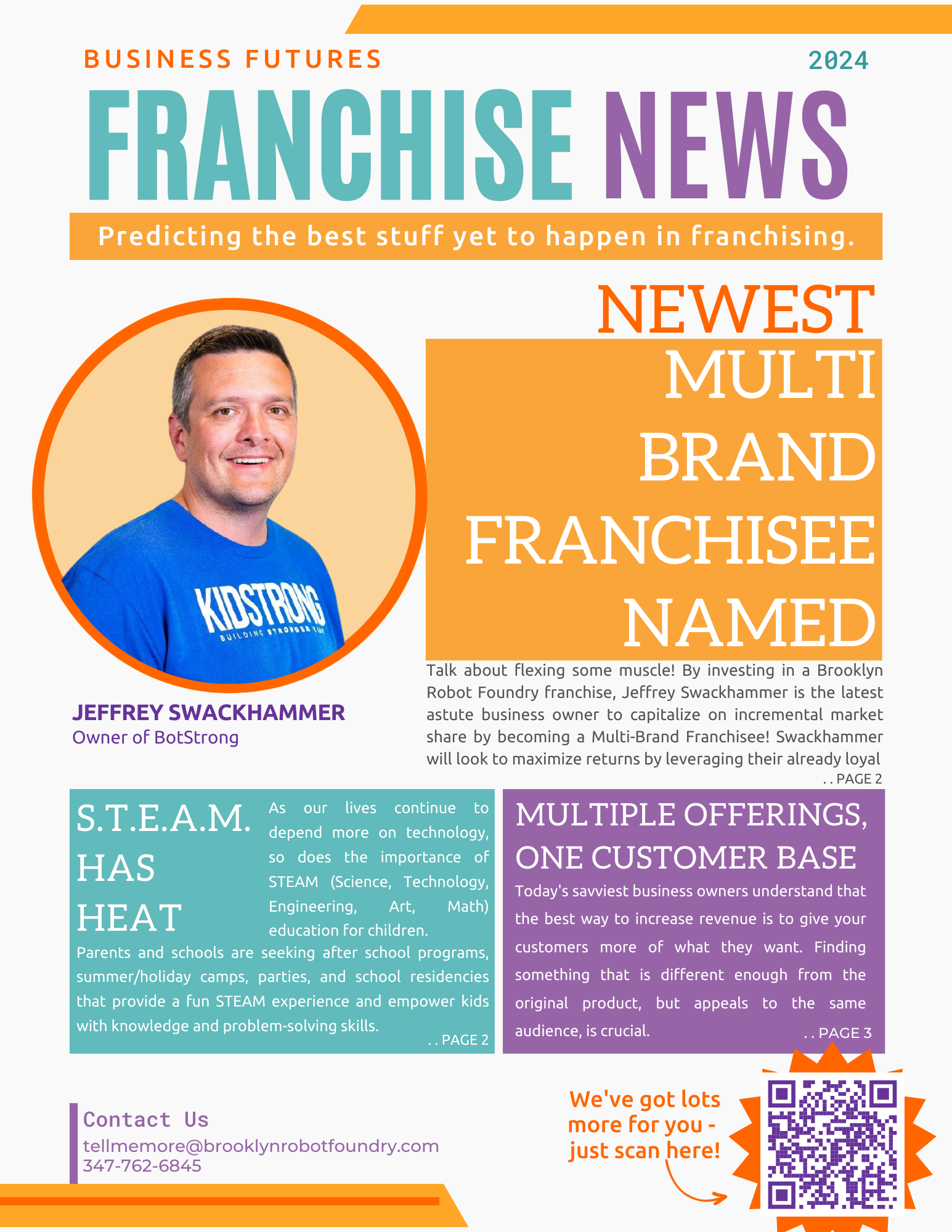Fictional front page of a newsletter titled 