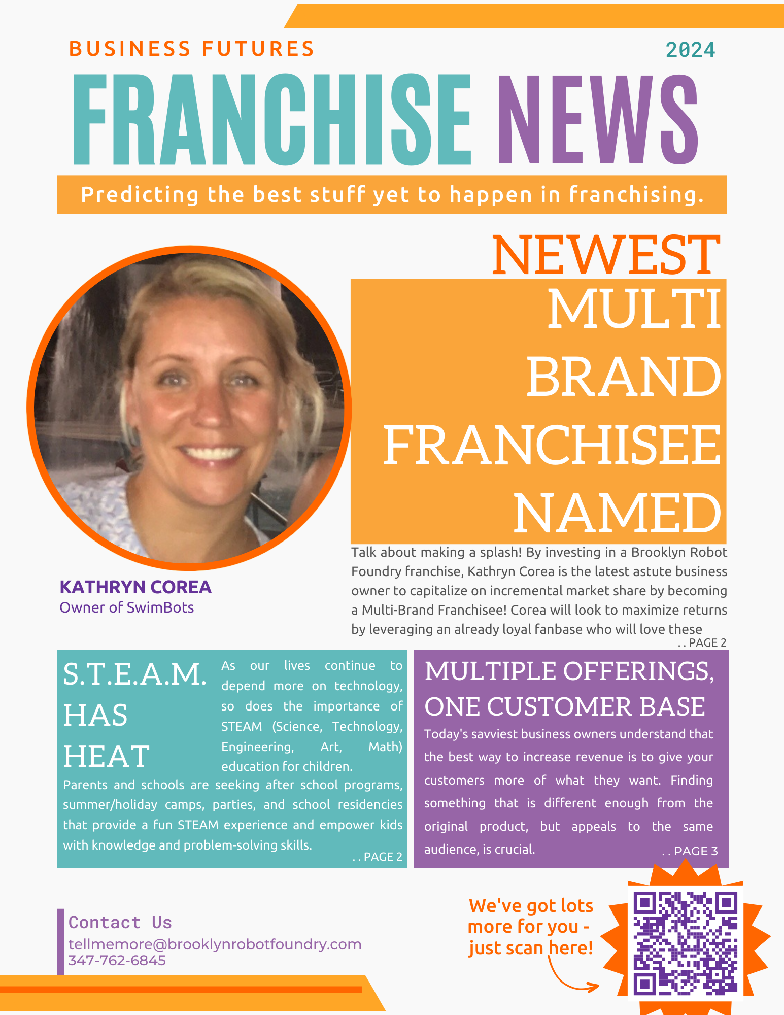 Fictional front page of a newsletter titled 