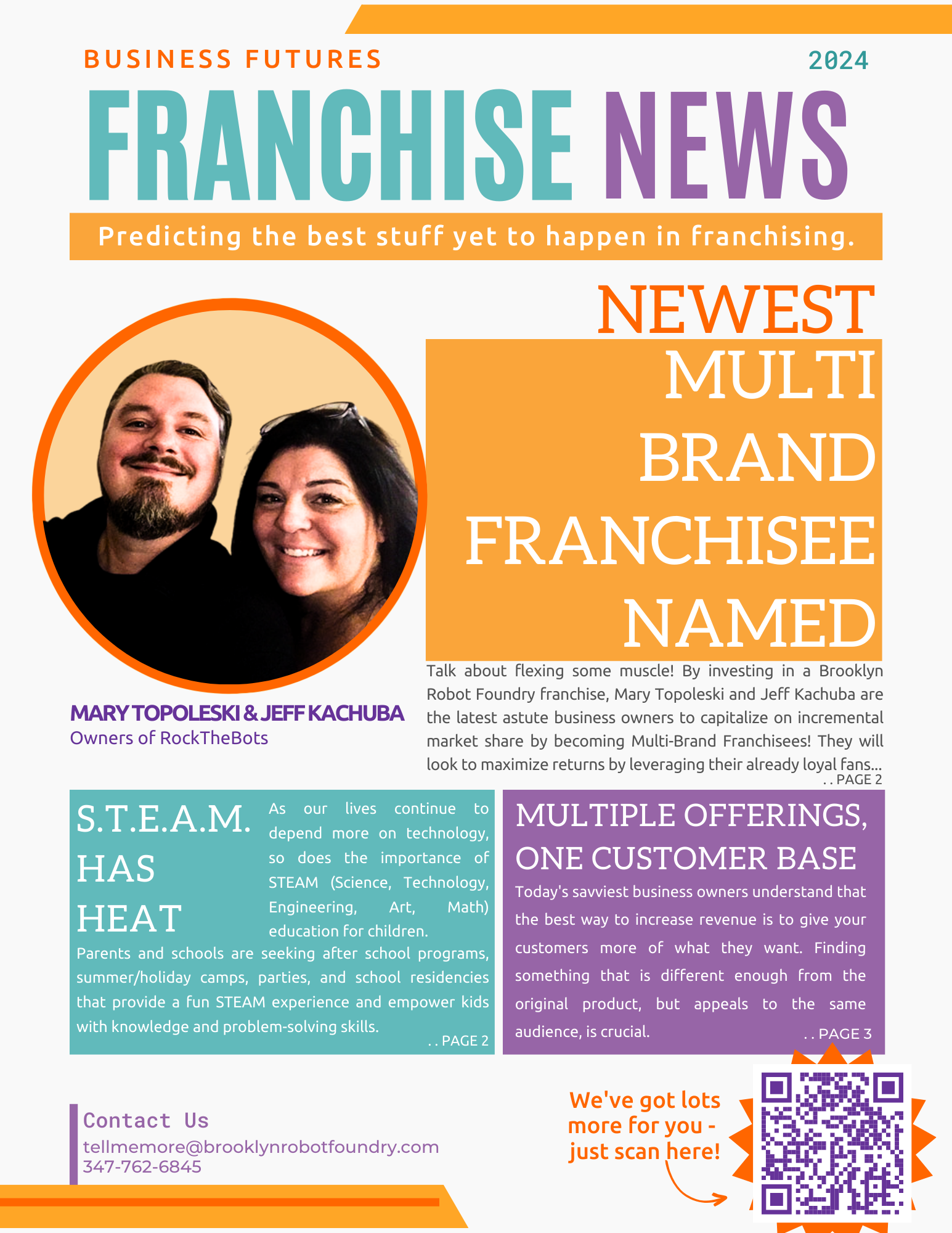 Fictional front page of a newsletter titled 