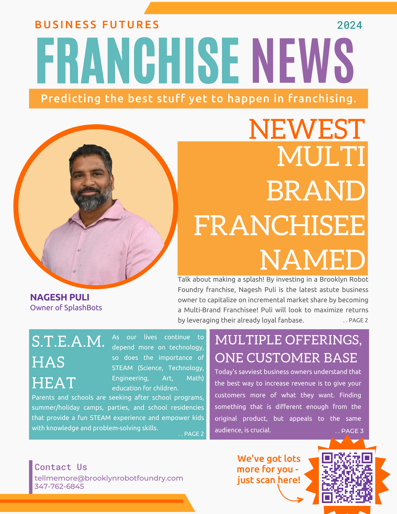 Fictional front page of a newsletter titled 