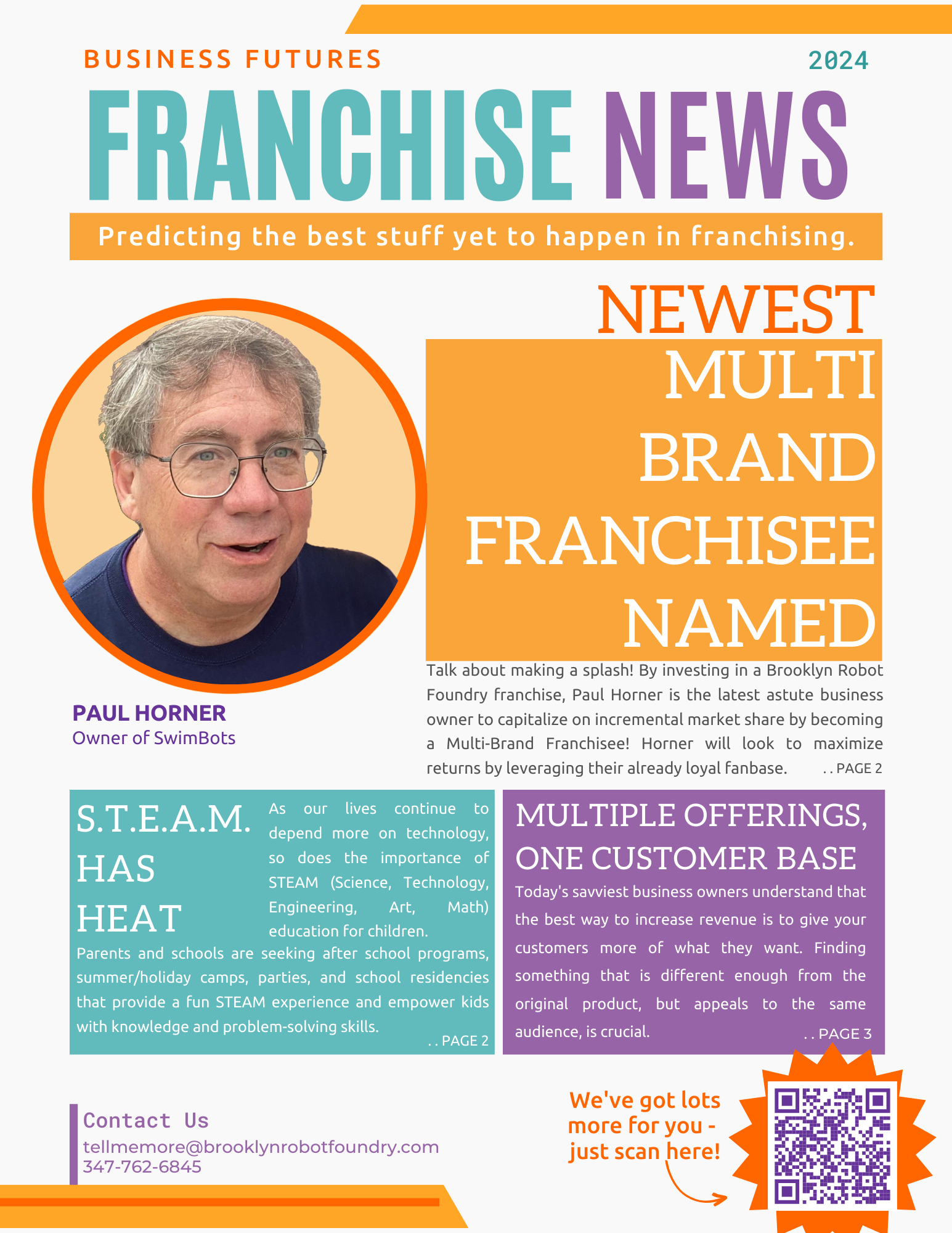 Fictional front page of a newsletter titled 
