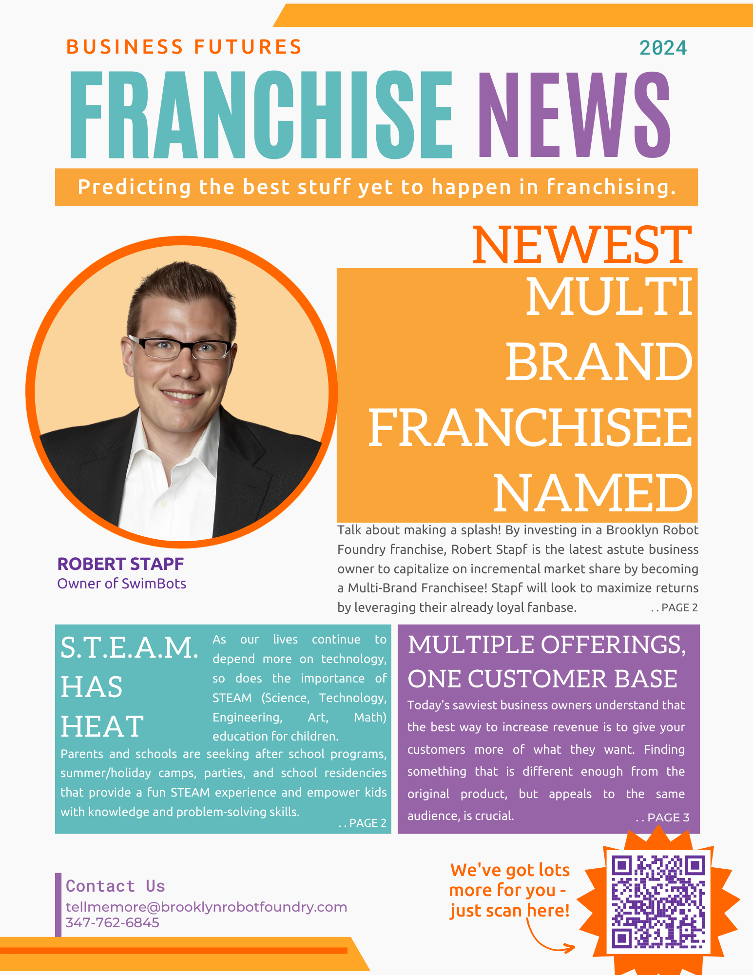 Fictional front page of a newsletter titled 